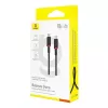 Baseus Dura Cable de Carga Rápida Type-C a Type-C 100 W 2 m Negro, Rojo