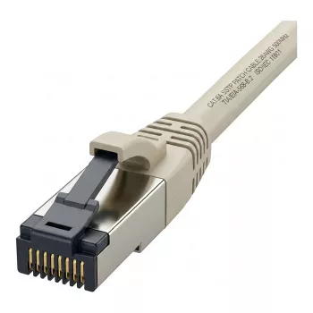 Synergy21 Cable de red RJ45, CAT8.1 2000MHz, 1,0m, Gris, S-STP (S/FTP), TPE/LSZH (SuperFlex), AWG26