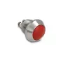 Delock Pulsador para montaje en panel 12 mm 2 x conexión por tornillo Rojo