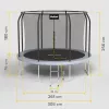 REBEL Active Trampolín PRO 10ft/305 cm con red de seguridad, Negro/Azul