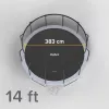 REBEL Active Trampolín PRO 14ft/427 cm con red de seguridad y escalera