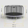 REBEL Active Trampolín PRO 14ft/427 cm con red de seguridad y escalera