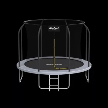 REBEL Active Trampolín PRO 14ft/427 cm con red de seguridad y escalera