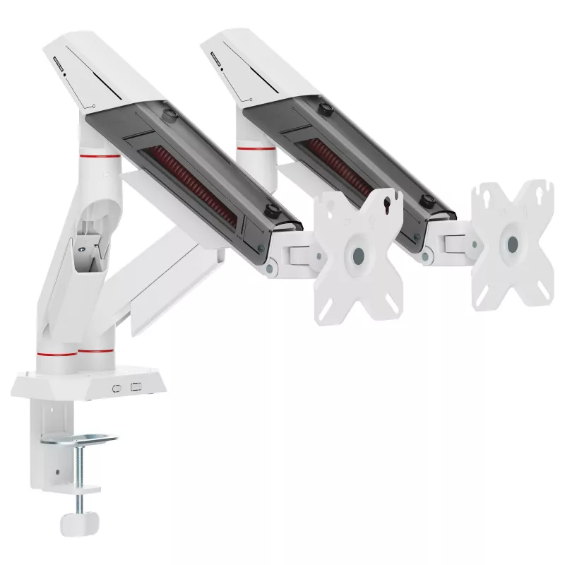 Equip Soporte de mesa doble para monitor 17-35 pulgadas 180° Gaming 12kg Negro/Blanco