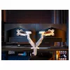 Equip Soporte de mesa doble para monitor 17-35 pulgadas 180° Gaming 12kg Negro/Blanco