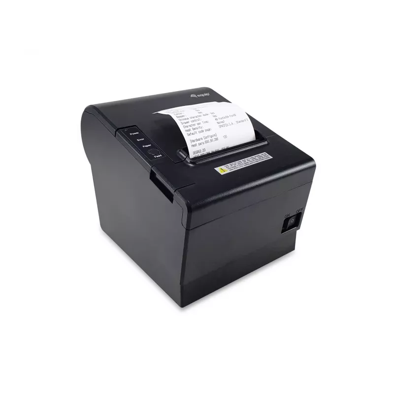 Equip impresora térmica 58/80mm para tickets POS con cortador automático, USB/Bluetooth/WiFi/conexión de cajón portamonedas, negro