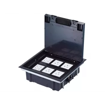 ALANTEC Caja de suelo 6M 6 x (45x45) Profundidad ajustable para suelo técnico