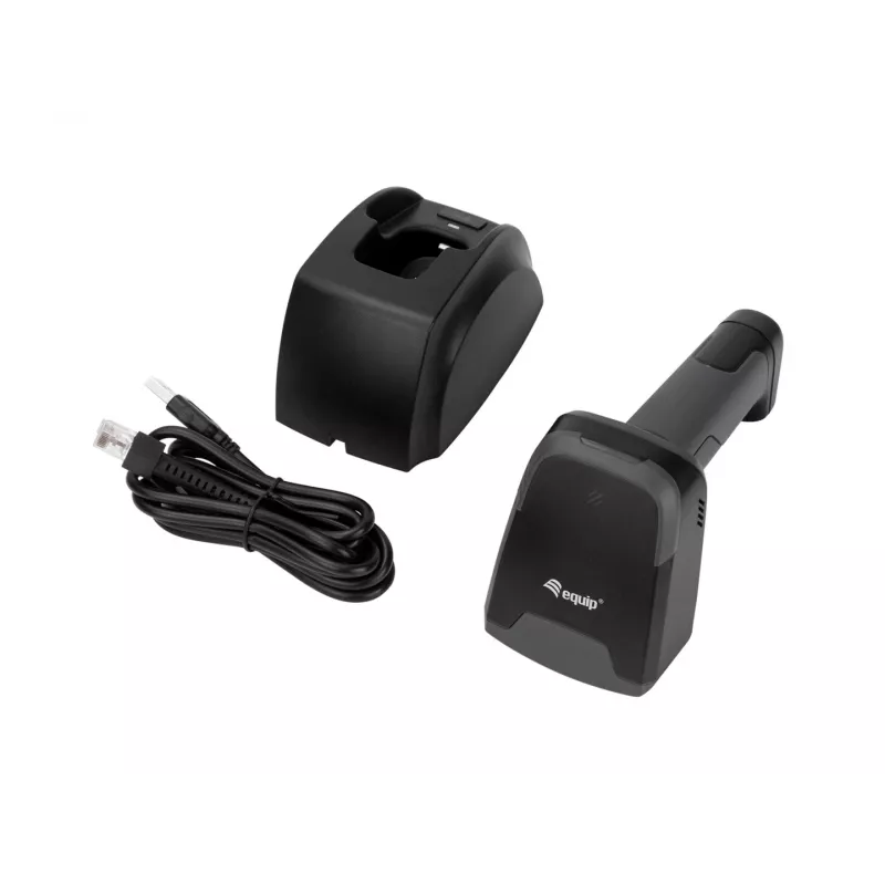 Lector de códigos de barras 2D Equip láser inalámbrico/2,4GHz+BT+USB gris