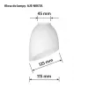 Pantalla de lámpara Activejet Nikita blanca tejido textil cilíndrica E27 300mm