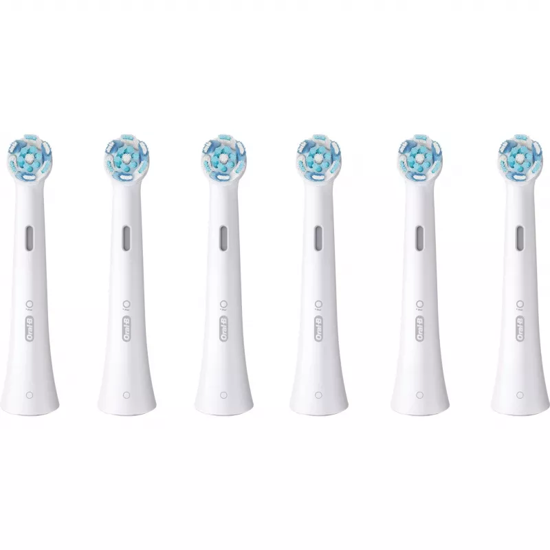 Cabezales de cepillo Oral-B iO Ultimate Clean blancos, 6 uds. cabezales de repuesto para cepillo de dientes
