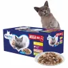 PREVITAL Mega Box ternera, salmón, hígado, pollo - comida húmeda para gatos - 40x100g