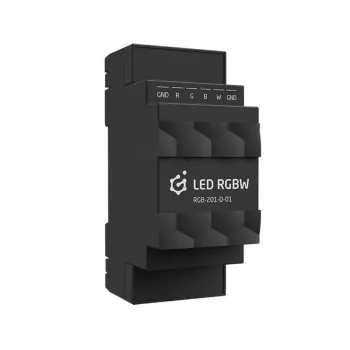 Módulo de regulación LED RGBW Grenton, montaje en carril DIN, TF-Bus, 4 canales, PWM, 24V DC, 5A por canal