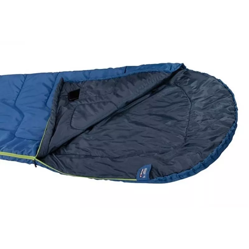 Saco de dormir semirrectangular High Peak Easy Travel azul 20090
