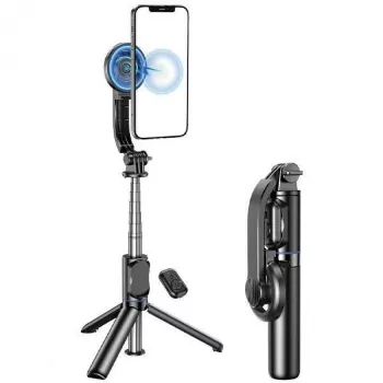 Palo selfie con trípode magnético AWEI X51 negro