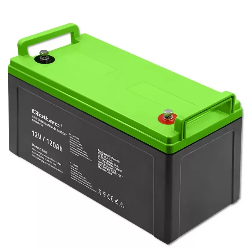 Batería de gel Qoltec 53081 12V 120Ah GEL 34,8kg
