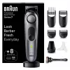 Recortadora de barba Braun BT7420 - recortadora todo en uno - negra/gris