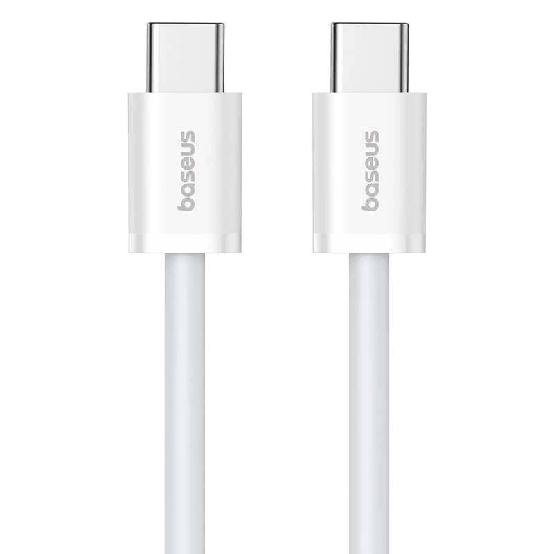 Cable de datos Baseus Superior USB C a USB C 1 m 30 W blanco