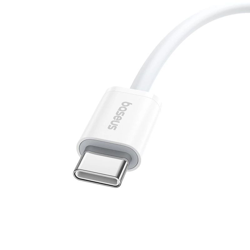 Cable de datos Baseus Superior USB C a USB C 1 m 30 W blanco