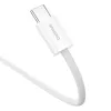 Cable de datos Baseus Superior USB C a USB C 1 m 30 W blanco