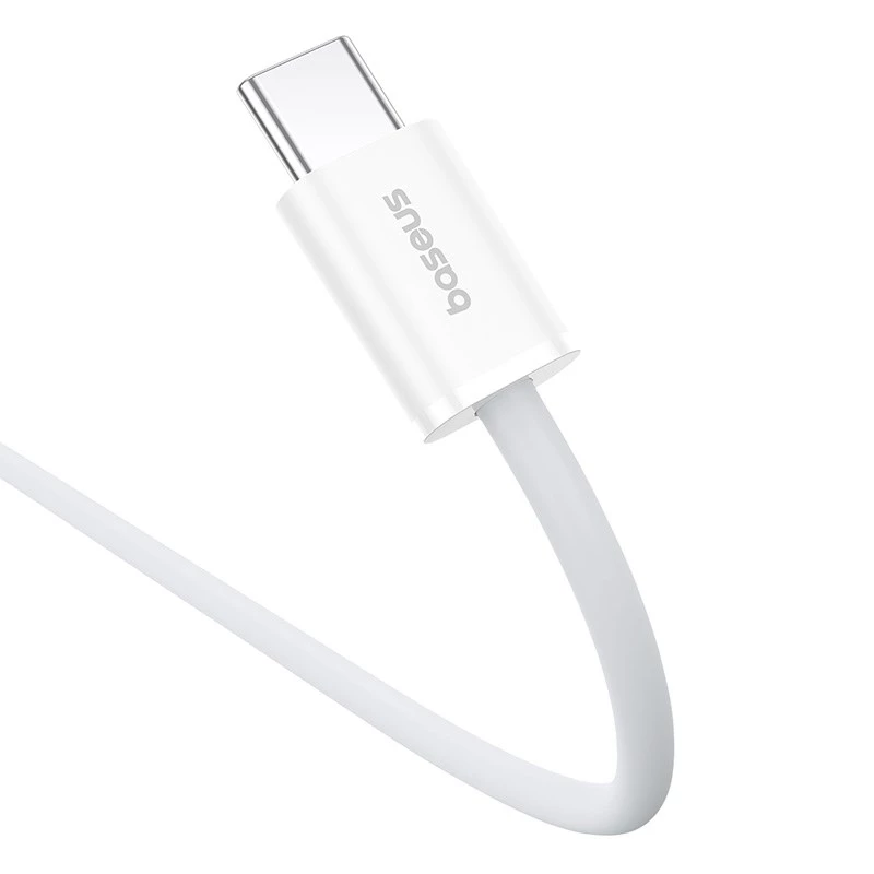 Cable de datos Baseus Superior USB C a USB C 1 m 30 W blanco