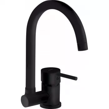 Grifo de cocina DEANTE Aster con caño plegable, negro mate