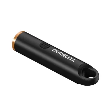 Llavero linterna Duracell DK100R 100 lúmenes recargable negro