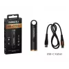 Llavero linterna Duracell DK100R 100 lúmenes recargable negro