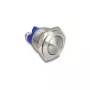 Interruptor pulsador momentáneo abovedado Delock 16 mm, 2 terminales de tornillo, 1 NO, negro