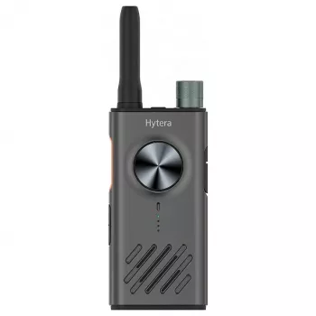 Walkie-talkie Hytera S1 HYT-S31 B1 0,5W UHF 446MHz PMR446 con batería de polímero de litio extraíble 2200mAh, botón PTT dual, clip de cinturón, conector de audio de 3,5mm, antena de 5,4cm - Gris