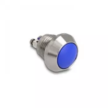 Pulsador Delock 12 mm 2 conexiones de tornillo azul