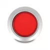Pulsador de montaje empotrado Delock 22 mm, plano, LED rojo, conexiones de soldadura, 1 NO, 230 V AC/DC