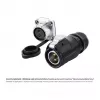 Conector de alimentación industrial Good Connections S1 - 2 pines macho recto - Carcasa metálica - Contactos chapados en oro - IP67 - M20