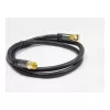 Cable de antena SAT Good Connections SmartFLEX, conector acodado IEC/Coax a conector hembra, dorado, cuádruple apantallado, 120 dB, negro, 1,5 m (GC-M2072)