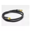 Cable de antena SAT Good Connections SmartFLEX, conector acodado IEC/Coax a conector hembra, dorado, cuádruple apantallado, 120 dB, negro, 2 m