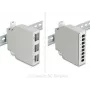 Panel de parcheo de fibra óptica Delock 6 puertos para SC dúplex y LC cuádruple con panel alternativo 8 x SC simplex o LC dúplex gris montaje en carril DIN (86095)