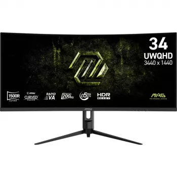 Monitor gaming curvo MSI MAG 342CQRFDE E20 34 pulgadas UWQHD 200Hz