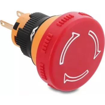 Delock Pulsador de Hongo para Montaje en Panel 16 mm 2 x Conexión de Soldadura Plástico 32 mm Ø Negro