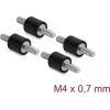 Delock Amortiguador de Vibraciones M4 x 0,7 mm D 10 x H 10 mm con 2 x Rosca Exterior 4 Uds. Negro (60798)