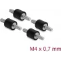 Delock Amortiguador de Vibraciones M4 x 0,7 mm D 10 x H 10 mm con 2 x Rosca Exterior 4 Uds. Negro (60798)