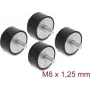 Delock Amortiguador de Vibraciones M8 x 1,25 mm D 40 x H 20 mm con 2 x Rosca Exterior 4 Uds. Negro (60817)