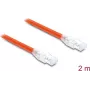 Delock cable de red RJ45 Cat.8.1 S/FTP 2 m hasta 40 Gbps naranja (81181)