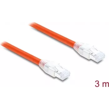 Delock Cable de Red RJ45 Cat.8.1 S/FTP 3 m hasta 40 Gbps Naranja (81182)