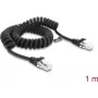 Delock Cable Espiral RJ50 Macho-Macho 1 m Negro (88161)