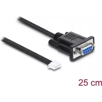 Delock Cable de conexión serie RS-232 D-Sub 9 hembra a conector hembra JST XH 4 pines 25 cm