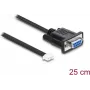 Delock Cable de conexión serie RS-232 D-Sub 9 hembra a conector hembra JST XH 4 pines 25 cm