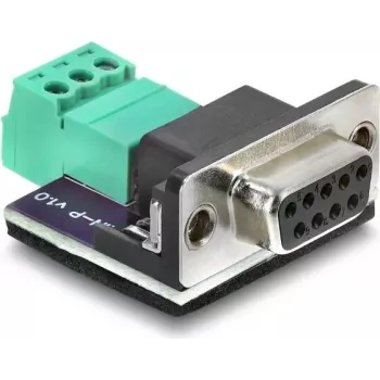 Delock Adaptador D-Sub 9 Polos Hembra a Regleta de Conexión de 3 Polos para Bus CAN / LIN (91293)