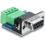 Delock Adaptador D-Sub 9 Polos Hembra a Regleta de Conexión de 4 Polos con Interruptor DIP y Resistencia de Terminación de 120 Ohmios para CAN / LIN (91294)