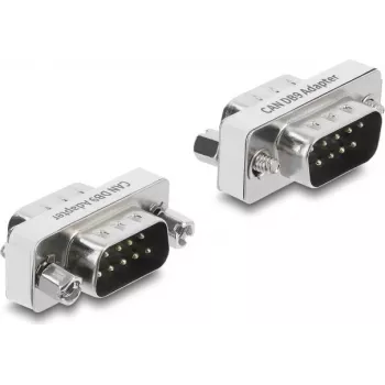 Delock Adaptador D-Sub 9 Pines Bus CAN Macho a Macho Resistencia de Terminación de 120 Ohmios