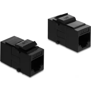 Delock Módulo Keystone Acoplador RJ14 Hembra a RJ14 Hembra Cat.3 Plástico Negro (91377)