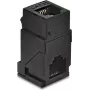 Delock Módulo Keystone Acoplador RJ14 Hembra a RJ14 Hembra 90° Acodado Cat.3 Plástico Negro (91379)